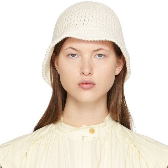 LOW CLASSIC Accessories - LOW CLASSIC White Hand Bucket Hat
